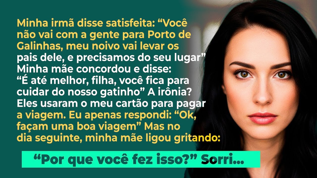 Minha irmã disse; “Esquece Porto de Galinhas, os meus sogros vão no seu lugar” Pago com meu cartão