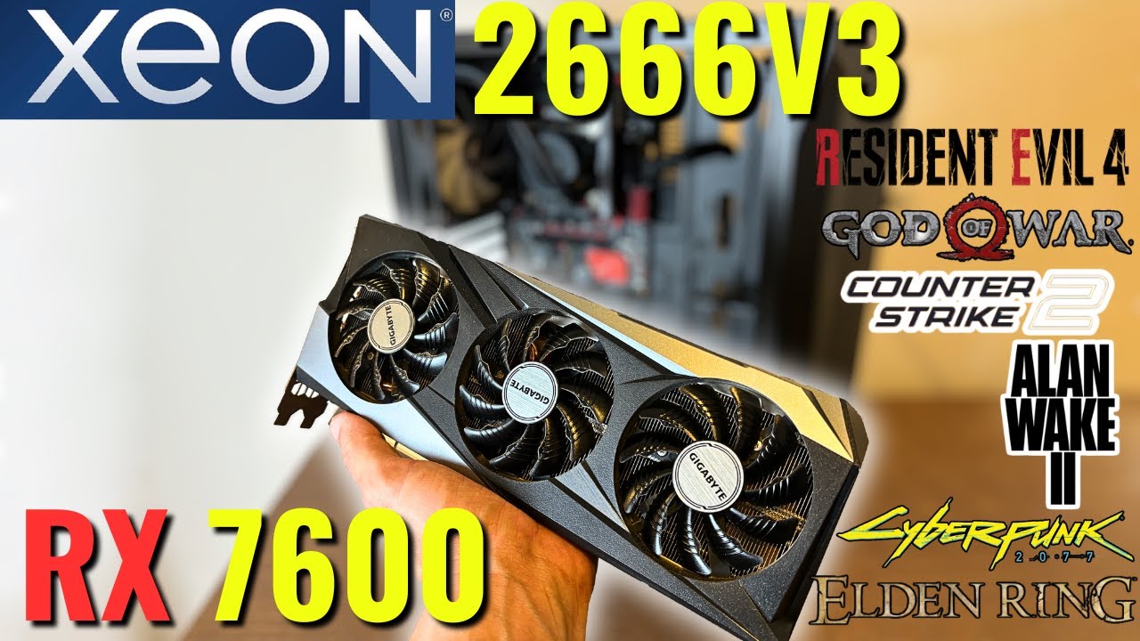 XEON 2666V3 COM UNLOCK TURBO BOOST EMPURRA UMA RX 7600? TESTE EM VARIOS JOGOS