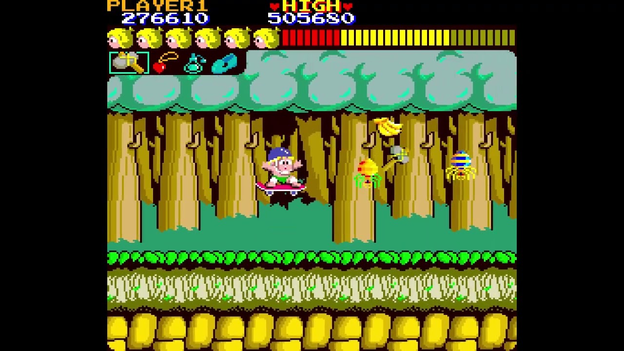 Wonder Boy deluxe  arcade score 2191230 energy consumption FAST (no cheat, no TAS, no speedrun)