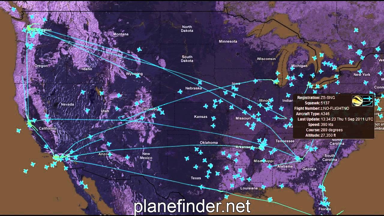 No Flight # Aircraft Tracking - September 1, 2011 - planefinder.net