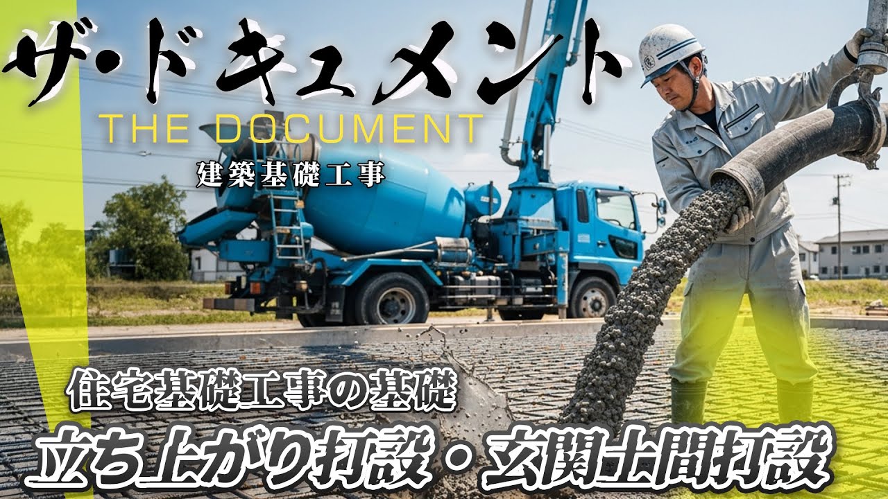 【実録】1件の家を支える『土台（基礎）』ができるまで:立ち上がり打設・玄関土間の打設【住宅基礎工事ならマスダ建設・求人募集中】