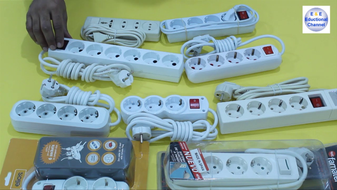 06. مشتركات الكهرباء بالسلك , انواعها واستخداماتها وكفاءتها Multi Socket , Electric Outlet