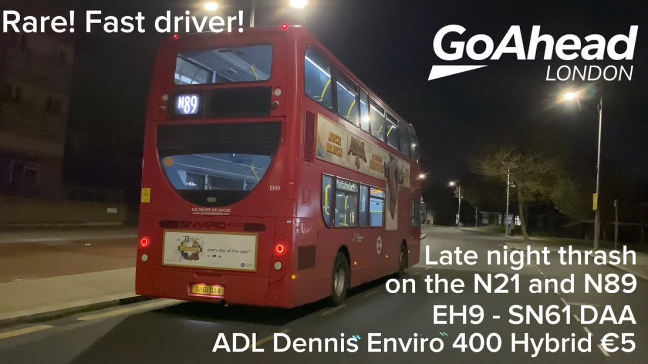 Rare!!! SN61 DAA - EH9 ADL Dennis Enviro 400 Hybrid €5 - €6 getting pelted on the N21/N89