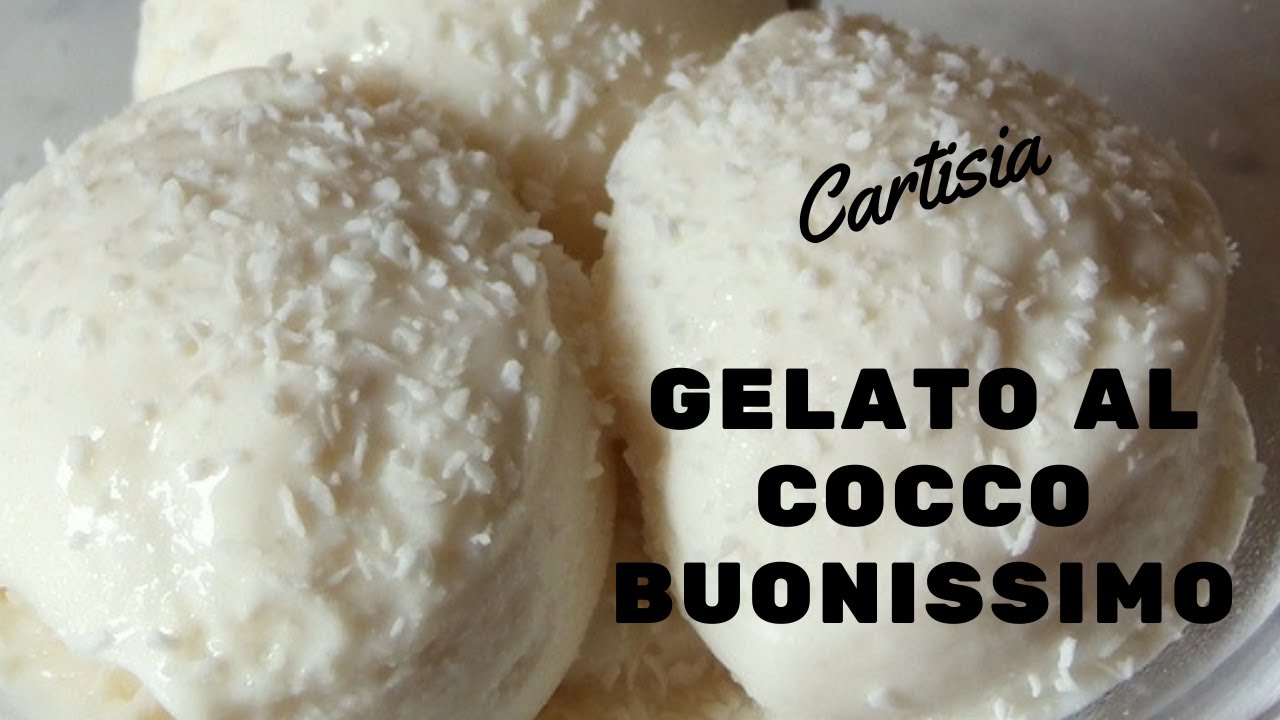 GELATO AL COCCO FATTO IN CASA CON GELATIERA