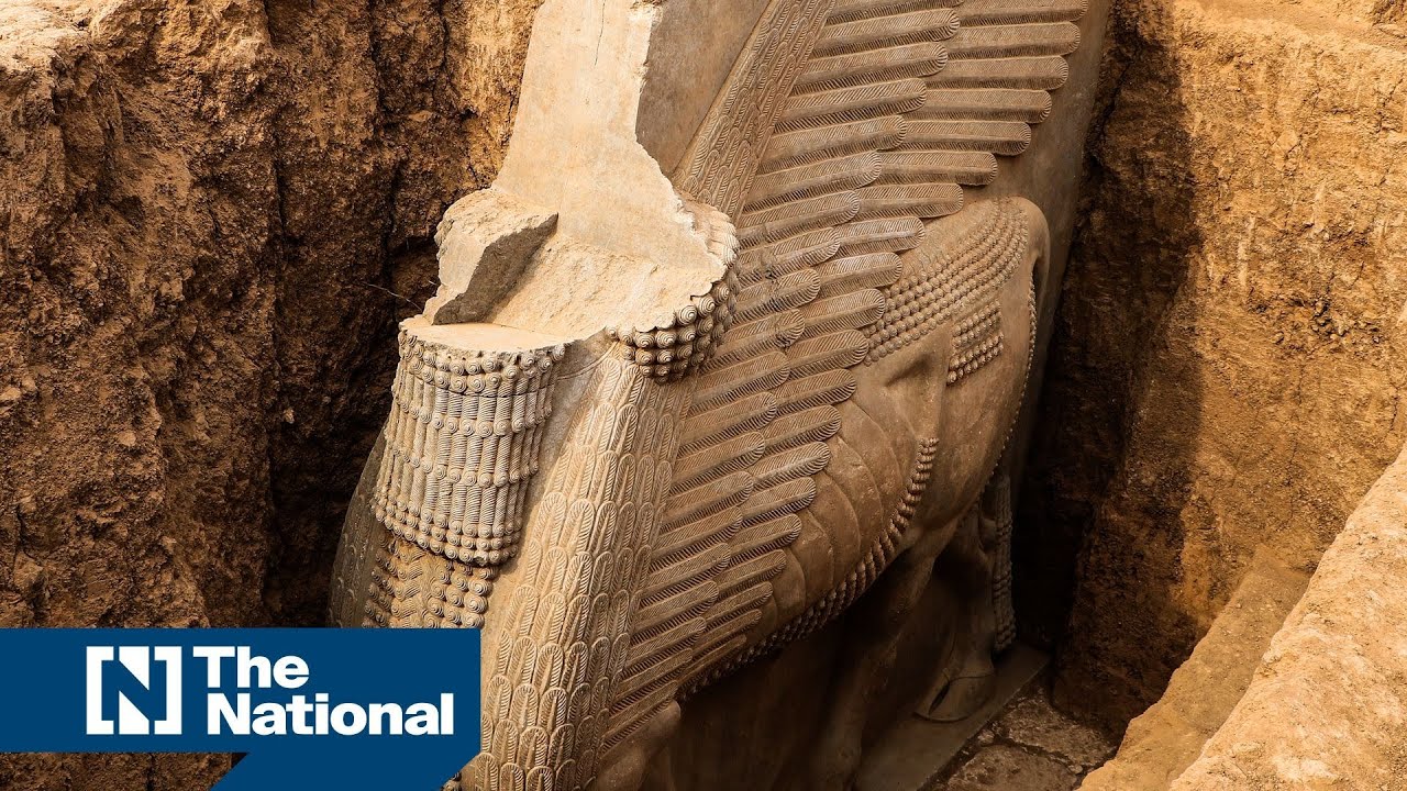 Iraq unearths 2,700-year-old winged sculpture first discovered in the 80s
