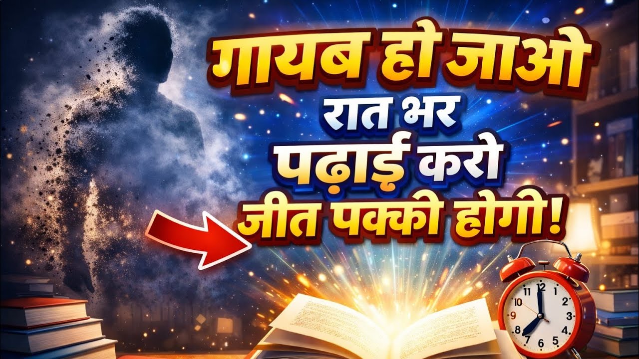 Gayab Ho Jao | Raat Bhar Padhai Karo | Jeet Pakki Hogi 💯 | Motivation for Students