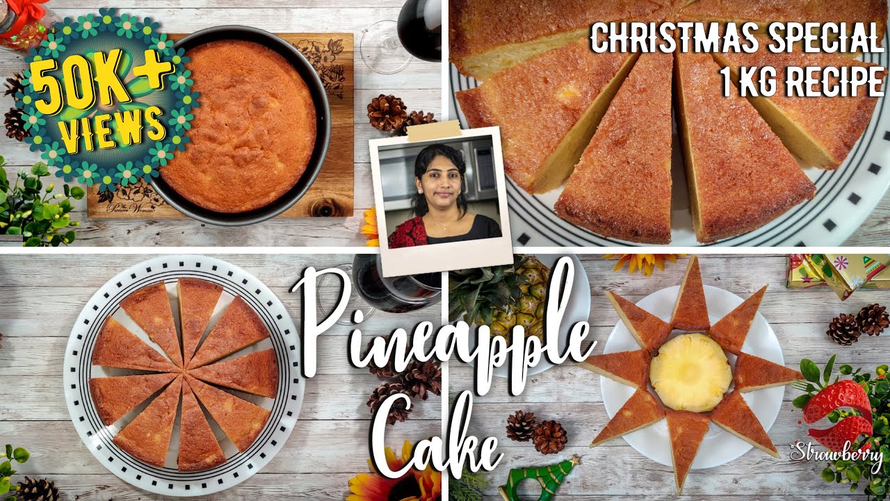 Pineapple Cake Recipe | ഈ പൈനാപ്പിൾ കേക്ക് ഒരു രക്ഷയുമില്ലാട്ടോ🤩 | 1 KG Pineapple Cake Malayalam
