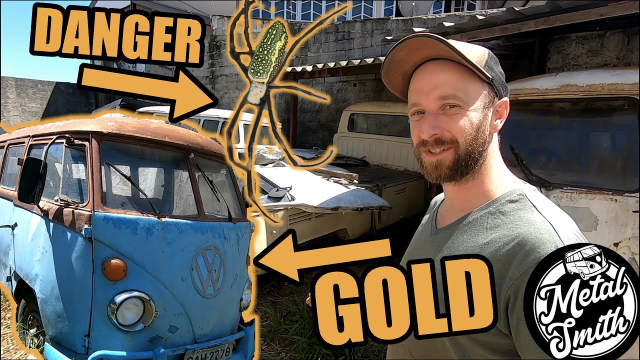 Battling Nasty Spiders to Save 4 Abandoned Split Buses- Incredible Deal!! Bus Hunters Ep.1