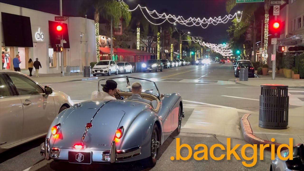 Classic Car! Brooklyn and Romeo Beckham Depart Il Pastaio Restaurant in Beverly Hills, CA