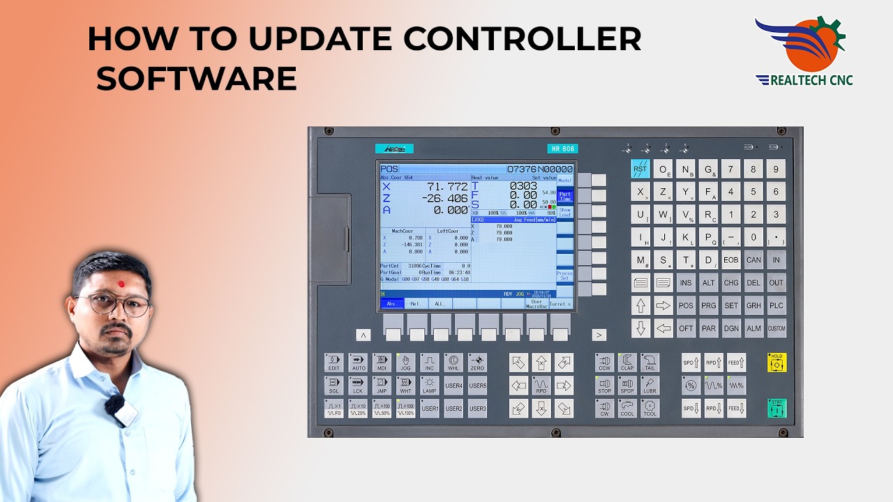 HOW TO UPDATE CONTROLLER SOFTWARE IN REALTECH CNC MACHINE || REALTECH CNC SERVICES || VD - 53