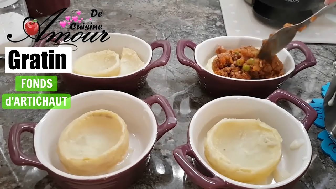 recette aux coeurs ou fonds d'artichaut surgelés.. gratin aux fonds d'artichaut