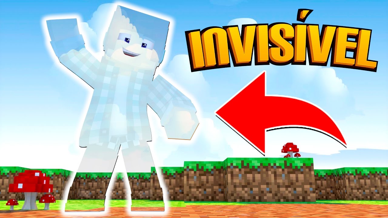 Minecraft: DISFARCE INVISÍVEL - (Esconde Esconde Troll)