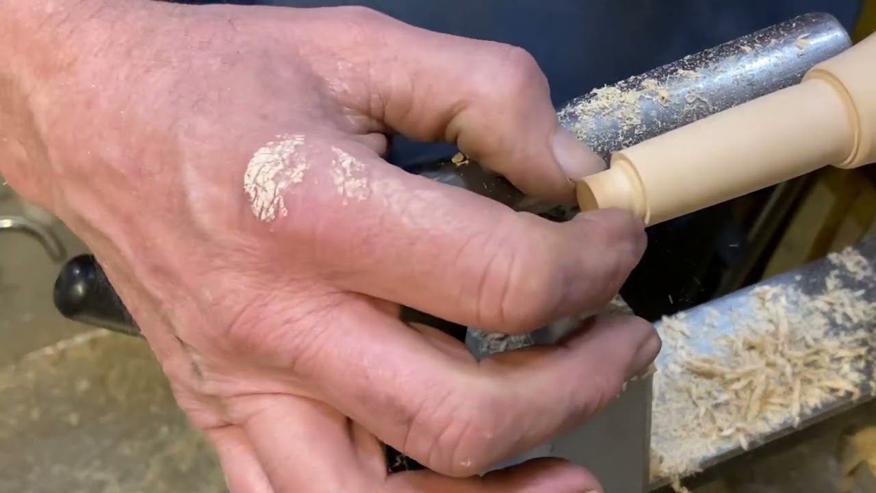 Woodturning how to sharpen a spanner to make a tenon.