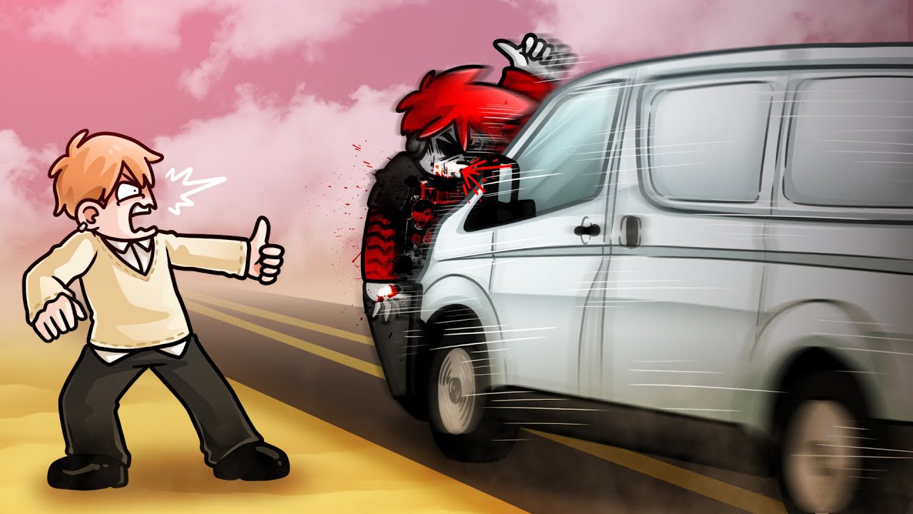 Roblox : Hitch a Hike #2 👍 ฉันและคุณซี @ZerozKingner  ทุกข์ทรมานจากการโบกรถคนแปลกหน้า !!