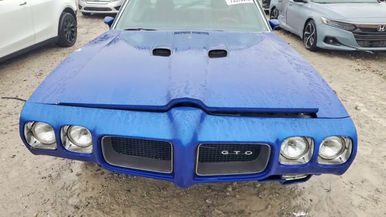 Pontiac GTO 1970 года выпуска, с серьёзными повреждениями передней части, выставлен на аукцион Co...