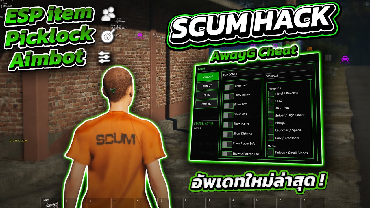 SCUM Cheat Easy Picklock Cut Bomb Aimbot ESP 2026
