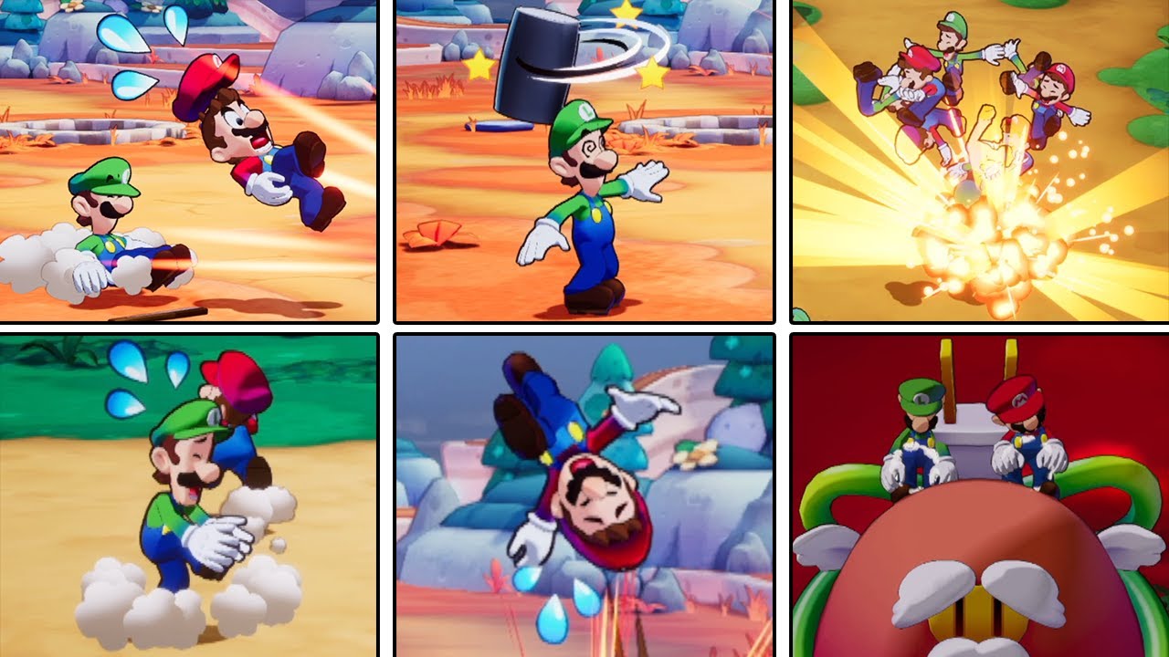 マリオ&ルイージRPG ブラザーシップ【Switch】攻撃失敗集 (ジャンプ,ハンマー,ブラザーアタック) まとめ ニンテンドースイッチ