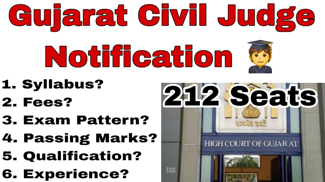 Civil Judge Vacancy 2025 | Gujarat Civil Judge Bharti 2025 | Qualification, Fees, Syllabus