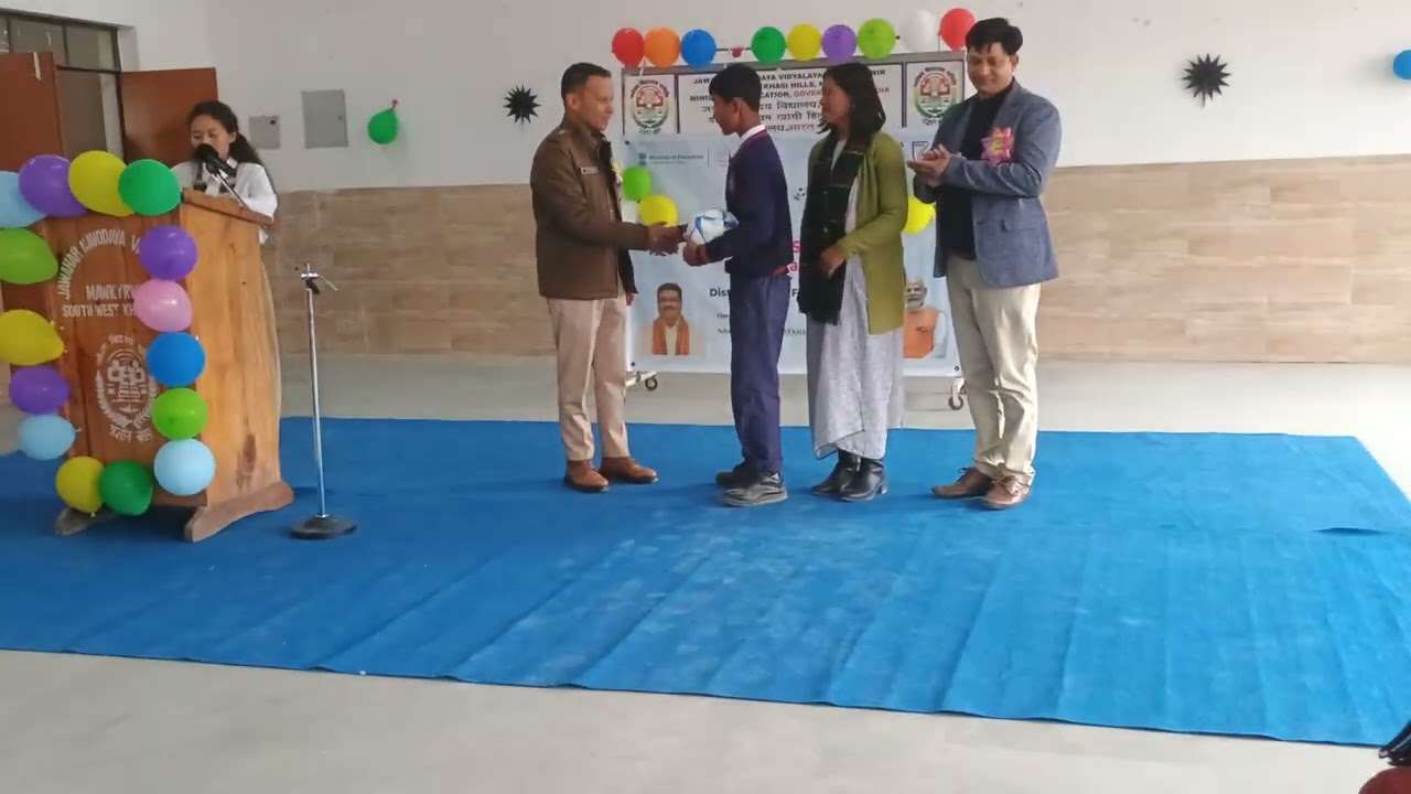 Distribution of football under F4S Program in Collaboration WITH FIFA ,JNV MAWKYRWAT,swkh shillong, 