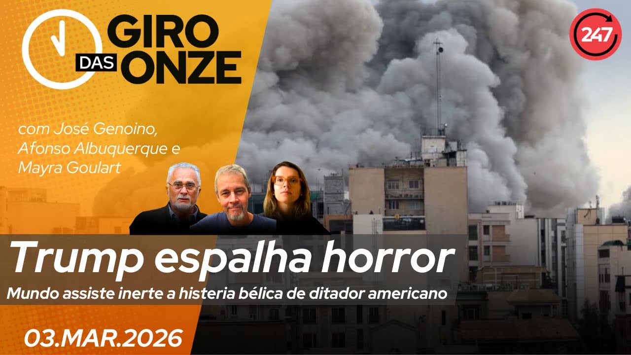 Giro das Onze | Trump espalha horror: mundo assiste inerte histeria bélica de ditador americano