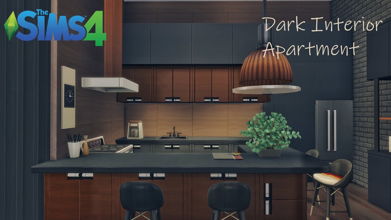 THE SIMS 4 | Квартира с Тёмным Интерьером | Без СС | Строительство