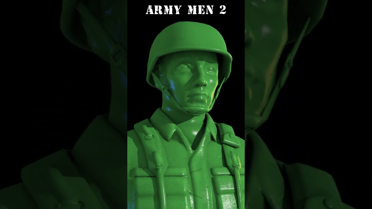 Army Men video games Toy Soldier 3D model showcasing #Shorts