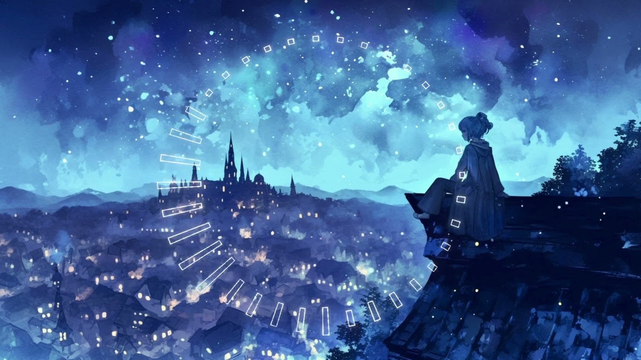 【フリーBGM】夜景を見下ろす屋根の上で【ファンタジー/chill/lo-fi/のんびり】