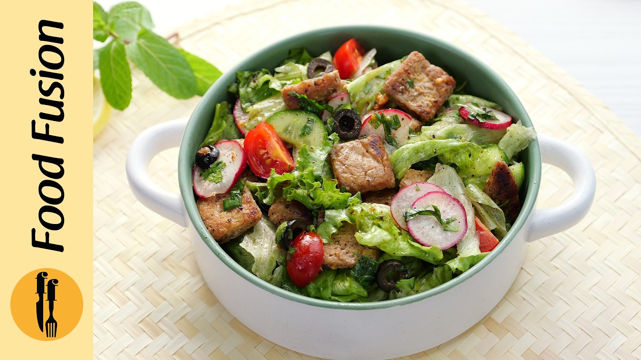 Lebanese Fattoush Salad Recipe by Food Fusion