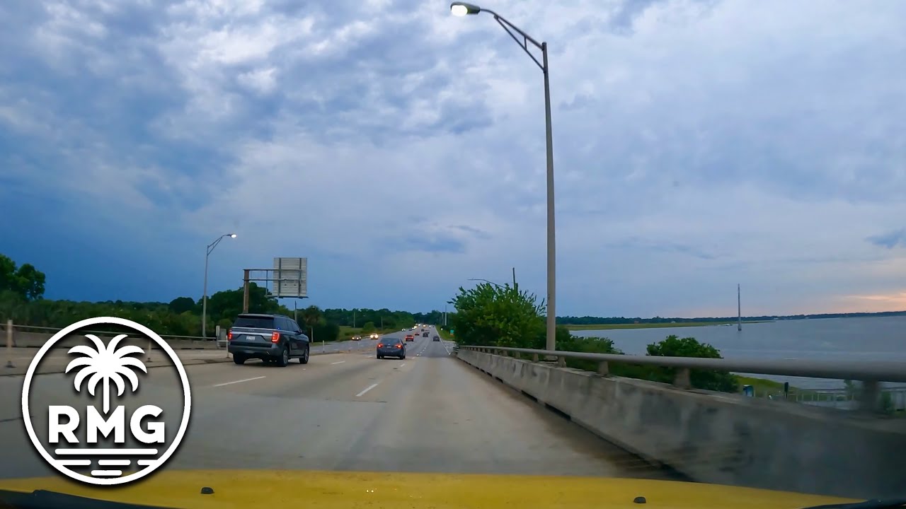 Delivery driving around Summerville, South Carolina to West Ashley Down I-26 East