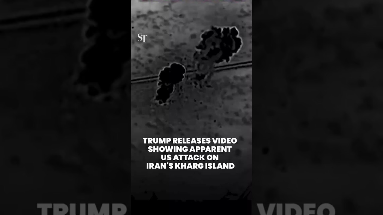 Trump releases surveillance footage of apparent US bombing of Iran&rsquo;s Kharg Island