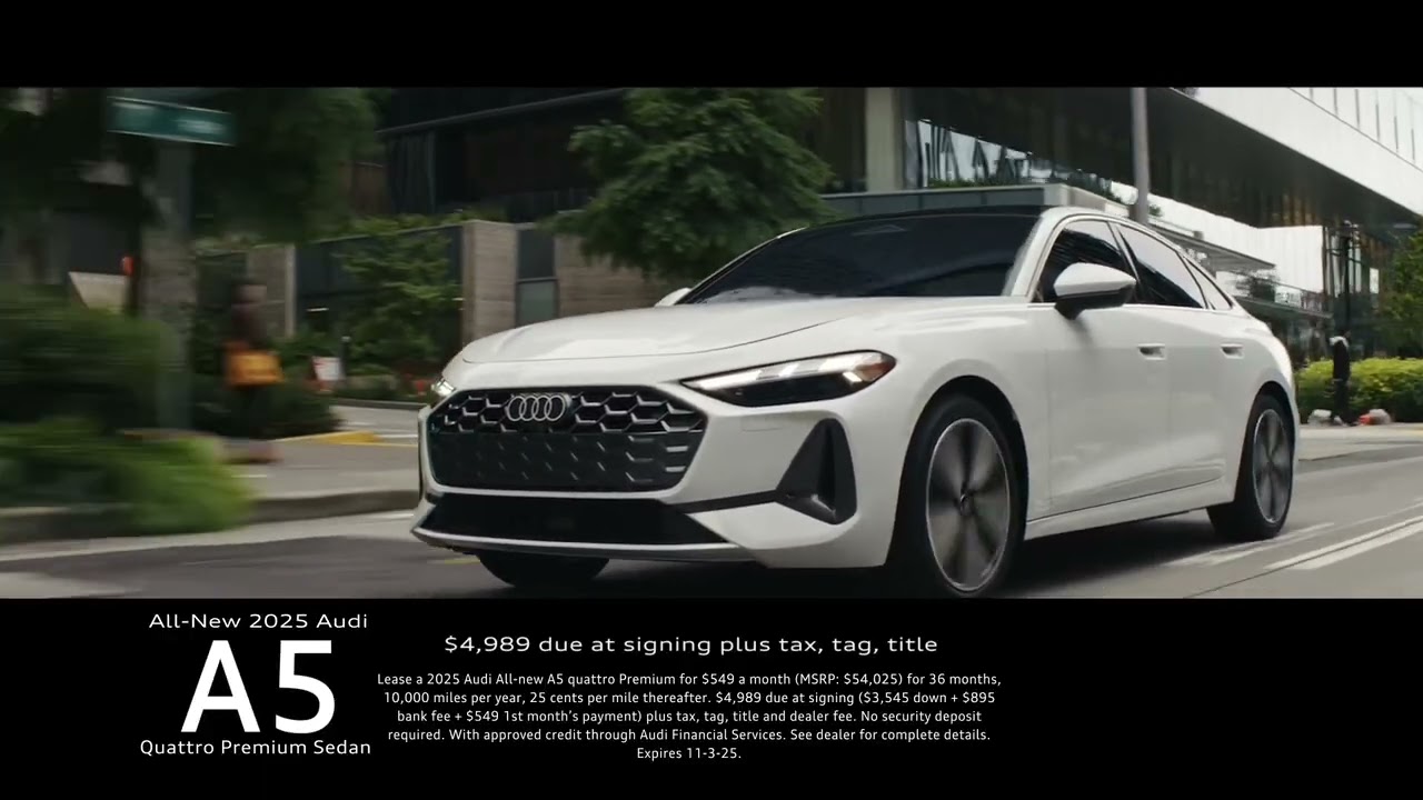 All-new 2025 Audi A5 quattro Premium Sedan October Lease Offer
