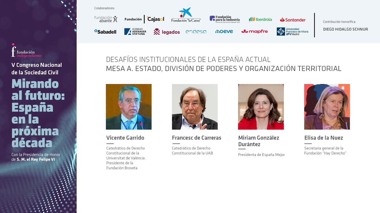 SESI&Oacute;N I. DESAF&Iacute;OS INSTITUCIONALES DE LA ESPA&Ntilde;A ACTUAL