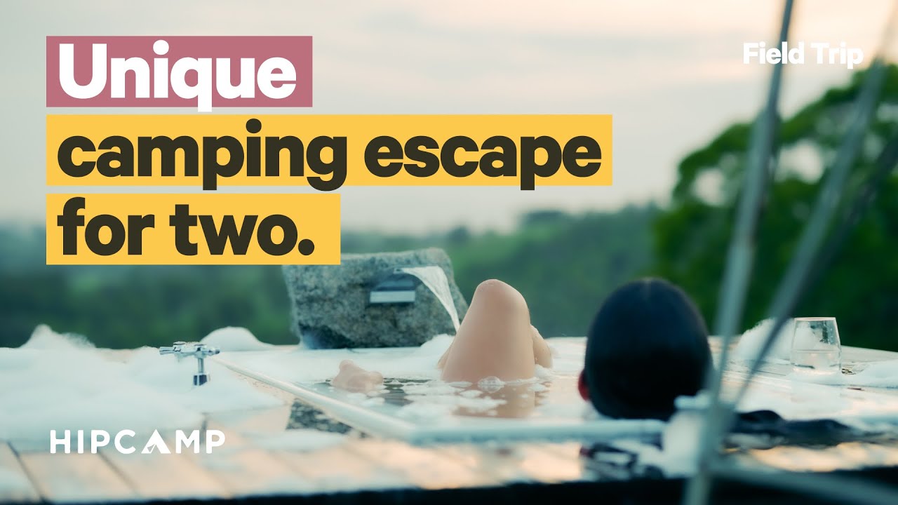 Australian bush camping and with amazing outdoor bath and campfire cooking.