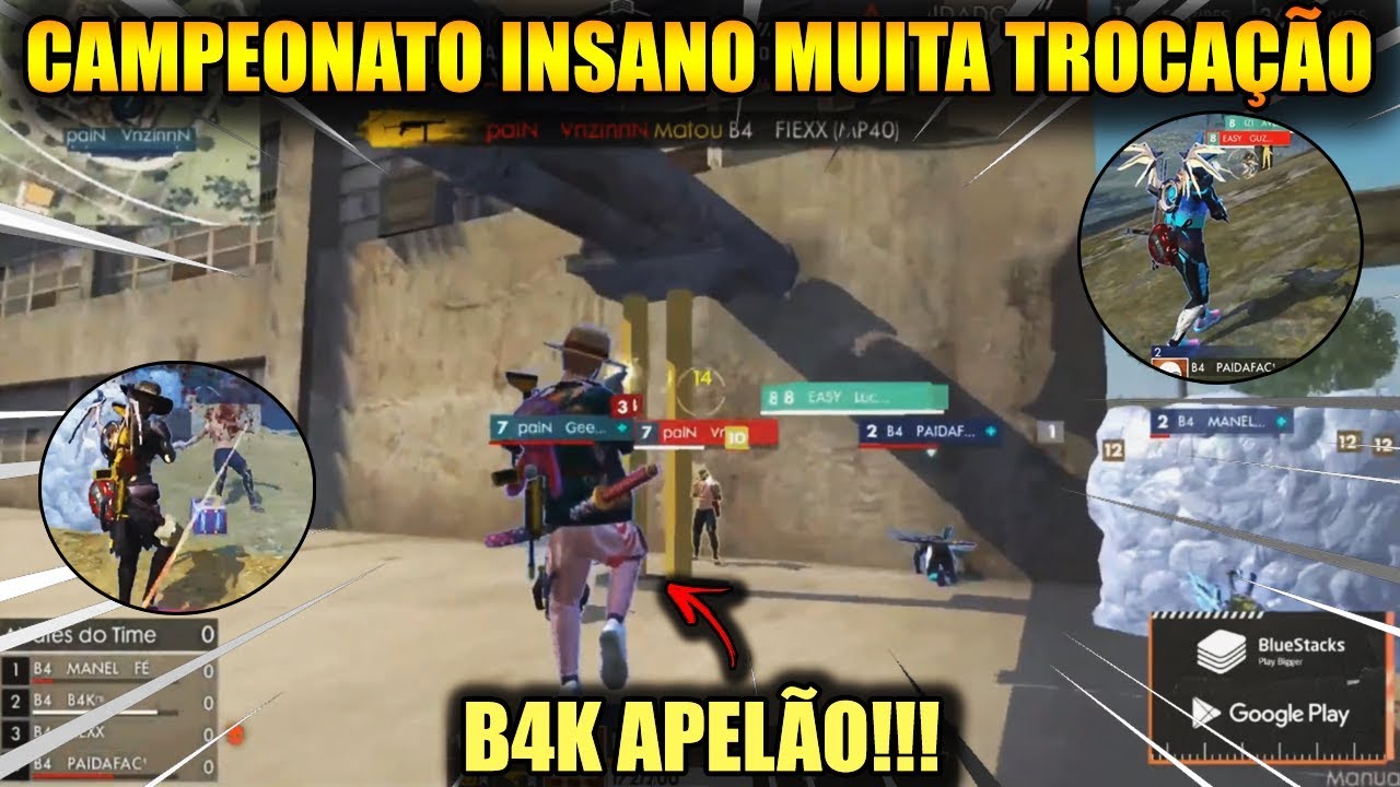 B4 x PAIN COM MITAGEM DE B4K, LOS GRANDES x SS MUITA TROCAÇÃO - LIGA NFA - MELHORES CLIPES FREE FIRE