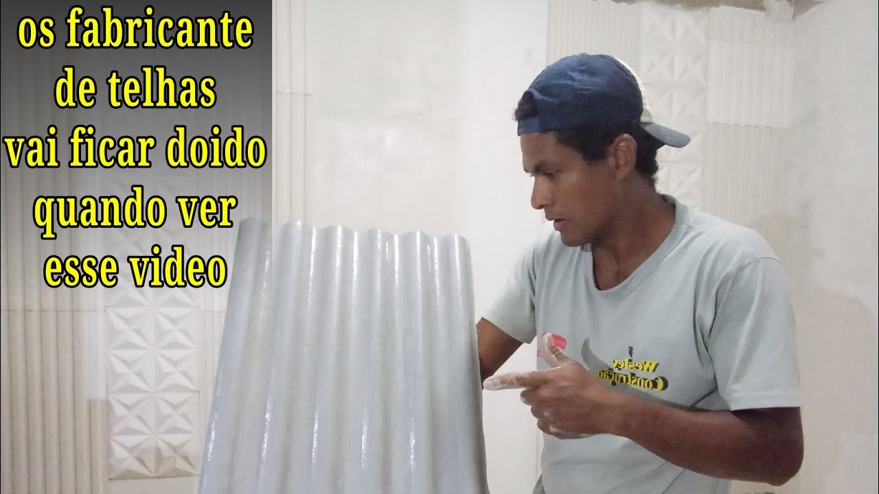 IDÉIA GENIAL,Como fabricar telha de cimento(Fibrocimento) de um jeito simples e facil,,