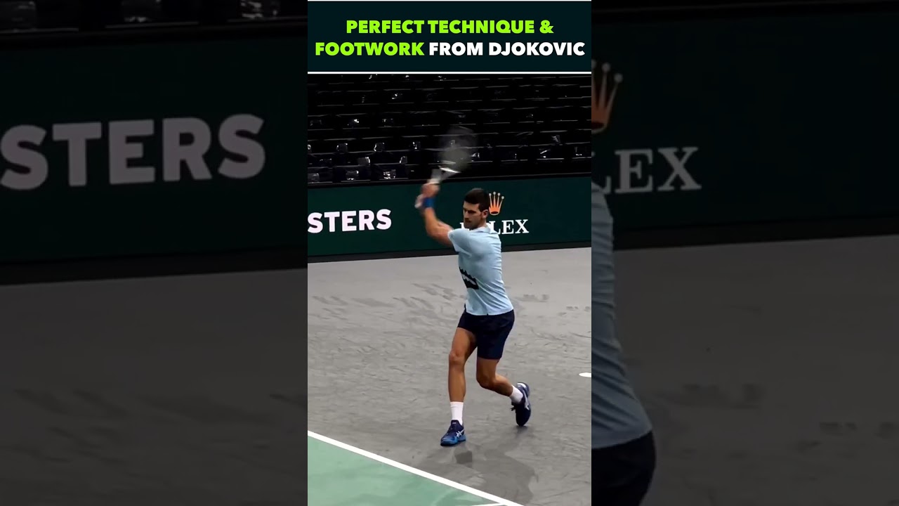 PERFECT TECHNIQUE AND FOOTWORK DEMO FROM NOVAK DJOKOVIC #shorts #tennis