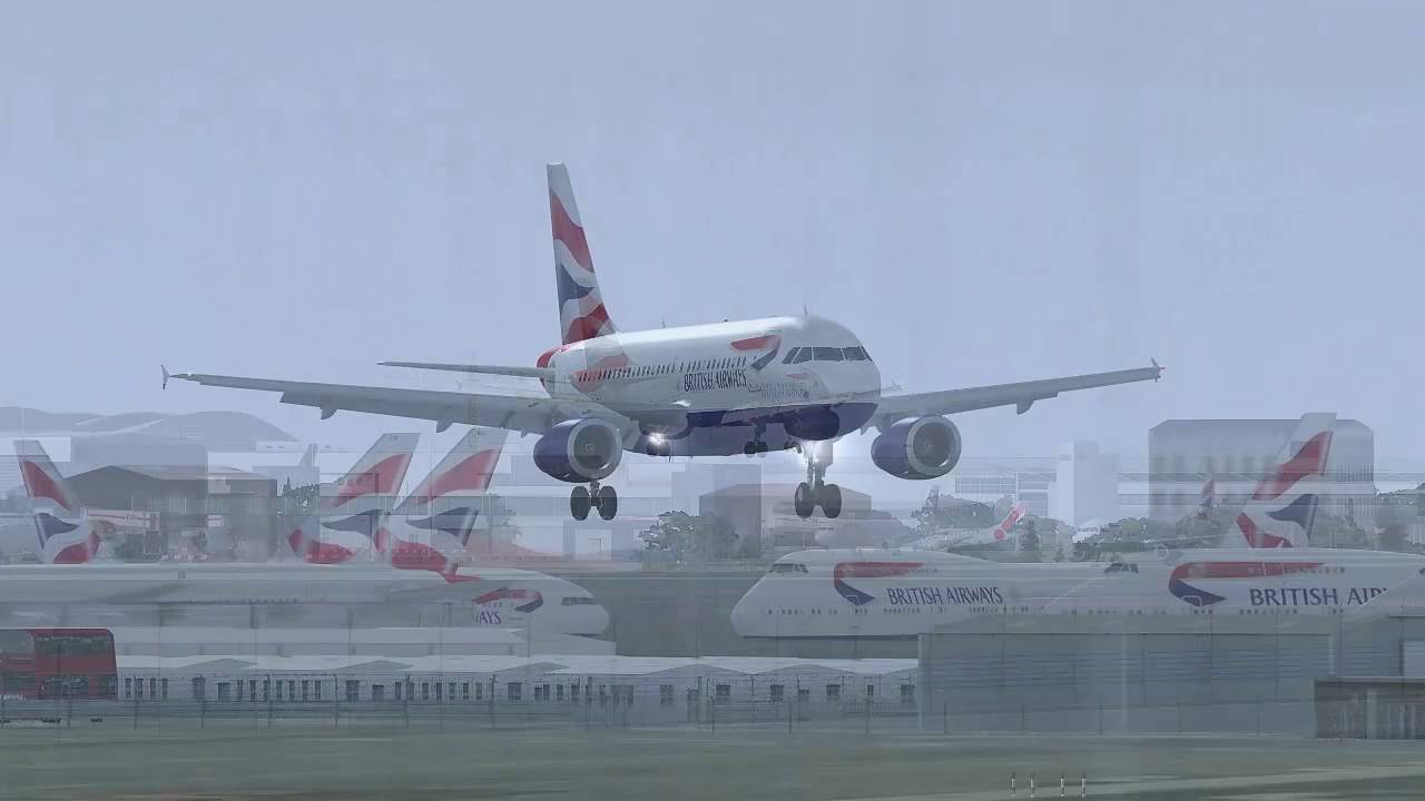 Heathrow 27R Project Airbus A319 Landing