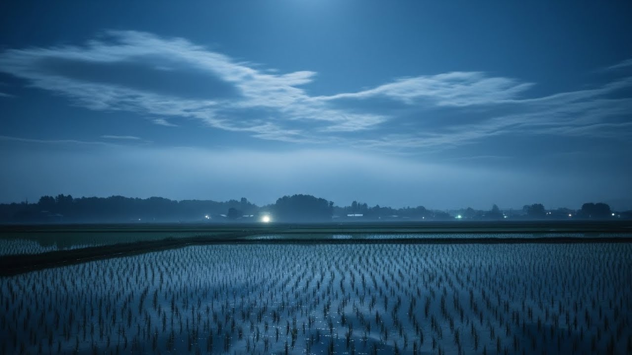 Dream-Lit Chill Lofi Calm Spreading Slowly Through Tranquil Moonlit Rice Terraces Tonight