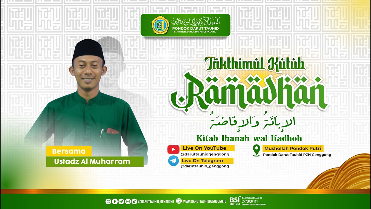 🔴LIVE NGAJI RAMADHAN | KITAB IBANAH WAL IFADHOH