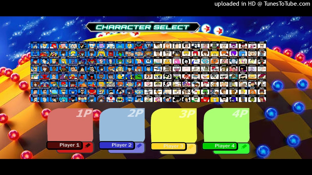 Select your Heroes (Character Select) - Sega vs Cartoon Network