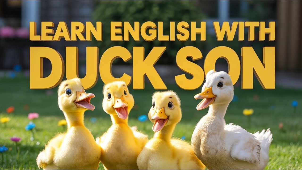 Fun Duck Song English Kids | Cute Quack Quack Nursery Rhyme Toddlers Preschool Baby Love Singing