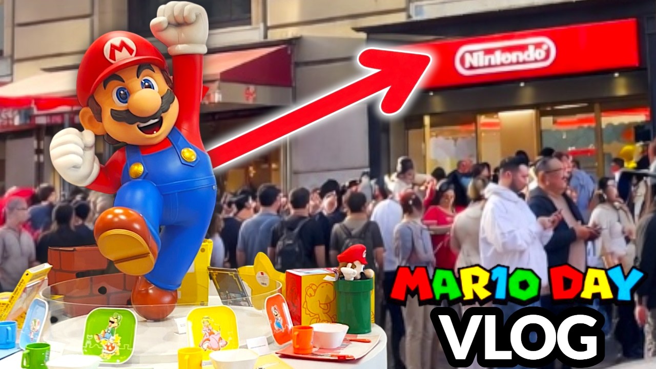 INSANE Crowd for Mario Day at the Nintendo Store San Francisco (Full Tour Vlog)