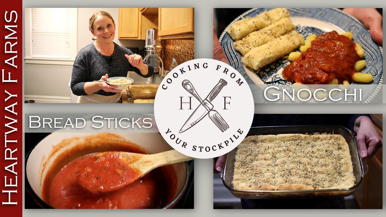 Gnocchi and Breadsticks! Cooking From Your Stockpile | Stockpile Supper | Heartway Farms