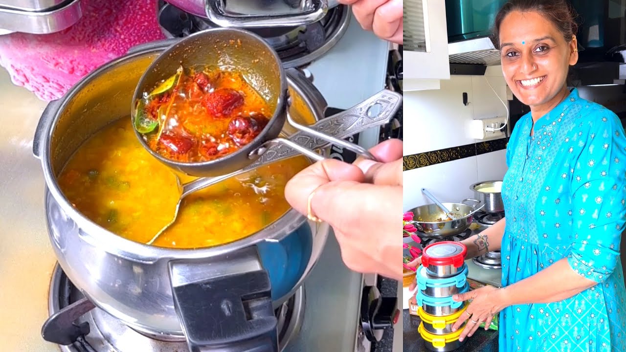 Har roj dal,chawal,sabji toh banati ho isme Kya naya hai? tiffin mein banayi mix vegetable daltadka
