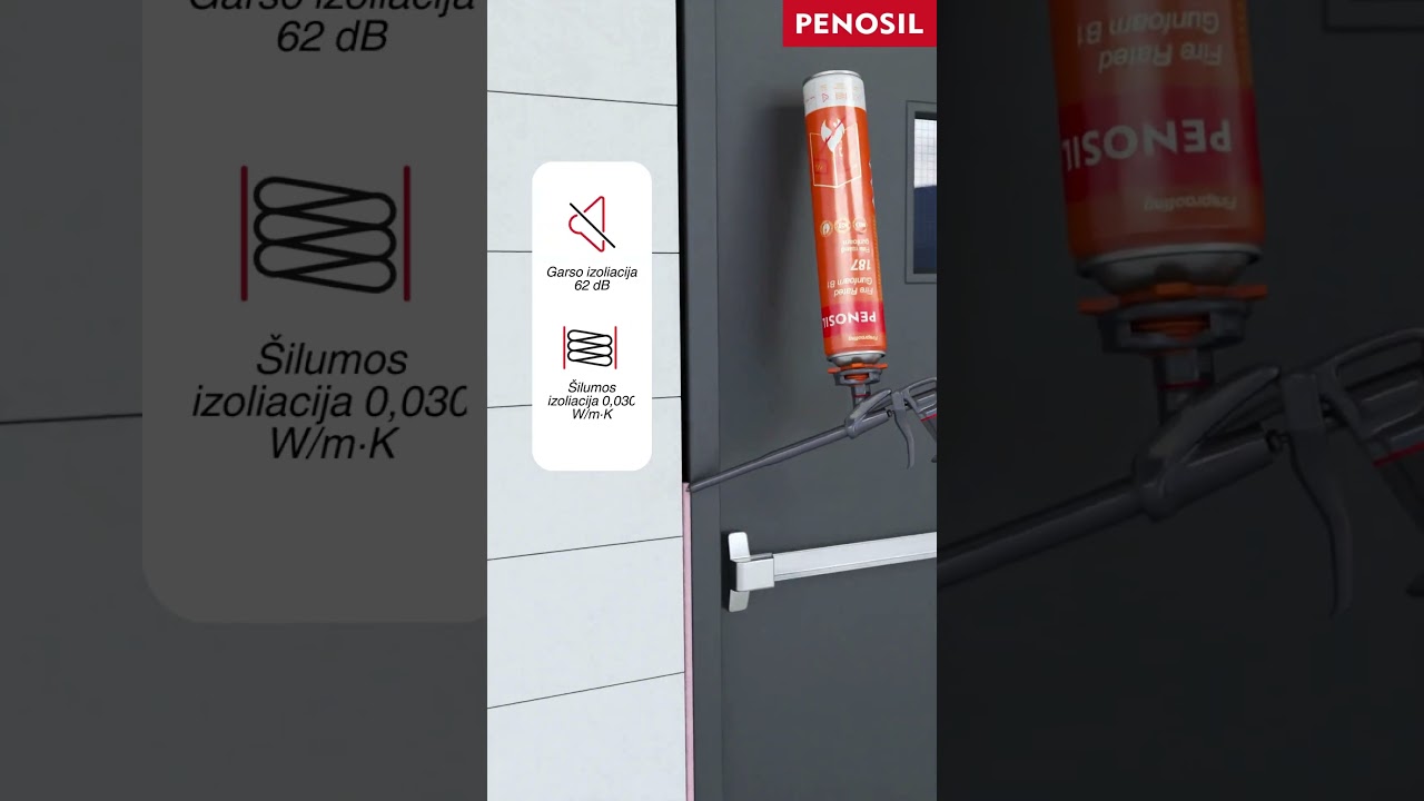 Priešgaisrinių jungčių sandarinimas su PENOSIL Fire Rated Gunfoam B1 187 atspariomis ugniai putomis
