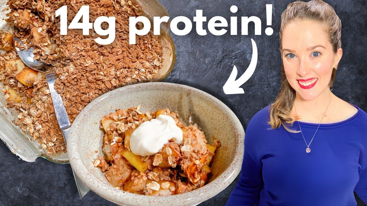 High Protein Apple Crumble! 🍎 🤫 (with a SECRET Ingredient)