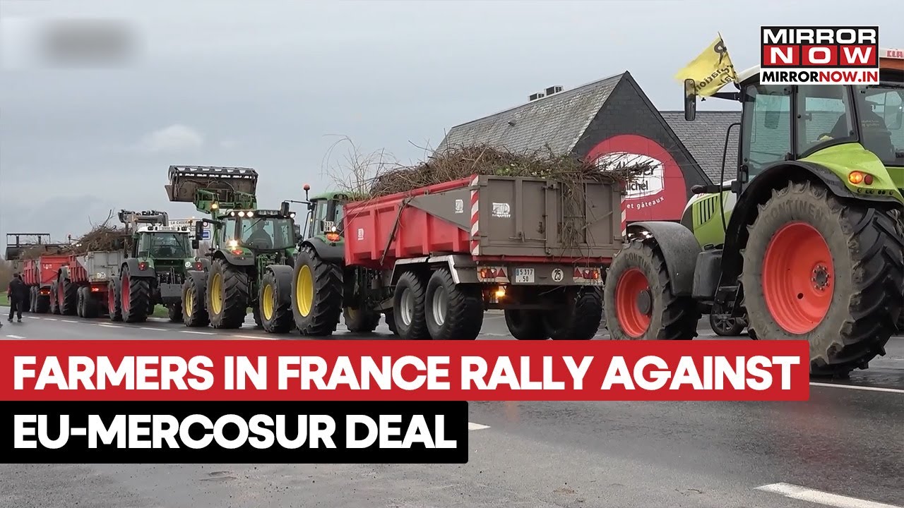 Французские фермеры протестуют против соглашения между Европейским союзом и Меркосуром, заявляя: ...