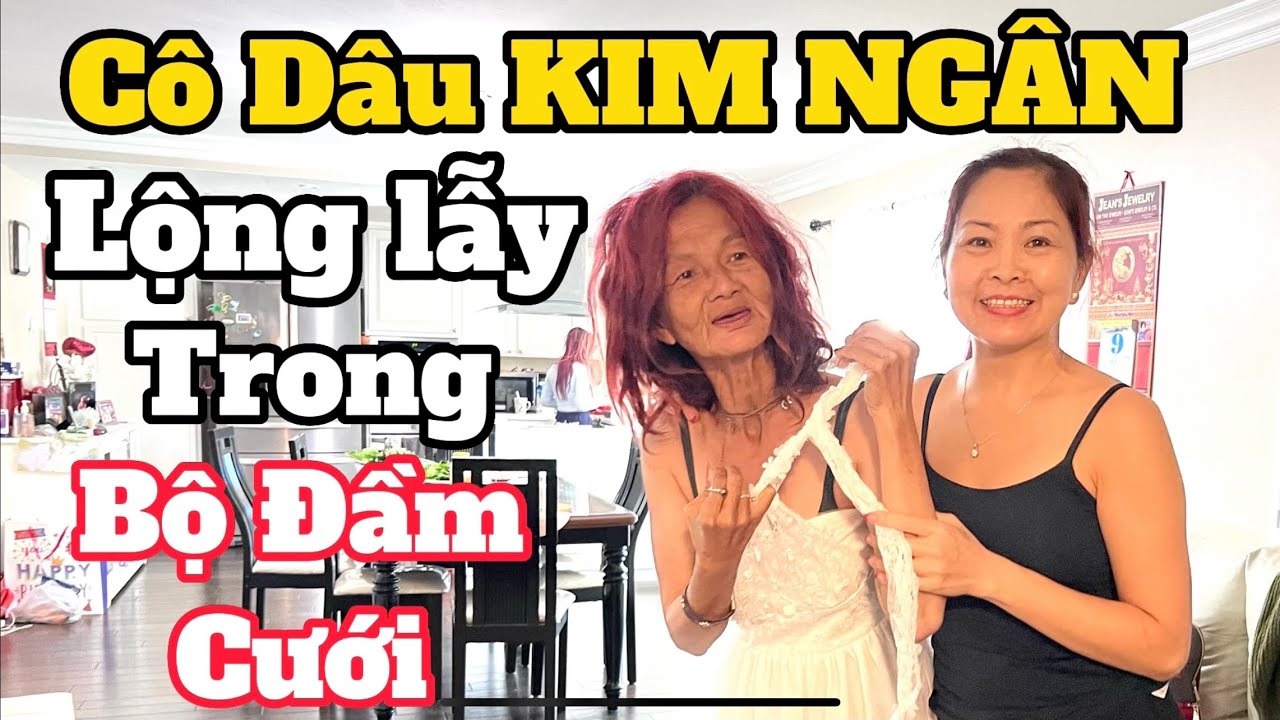 Ca sĩ Kim Ngân mặc áo đầm cô dâu  của Chi. Đẹp tuyệt vời. Hát tặng ông Ngoại những bài hát hay - Vui