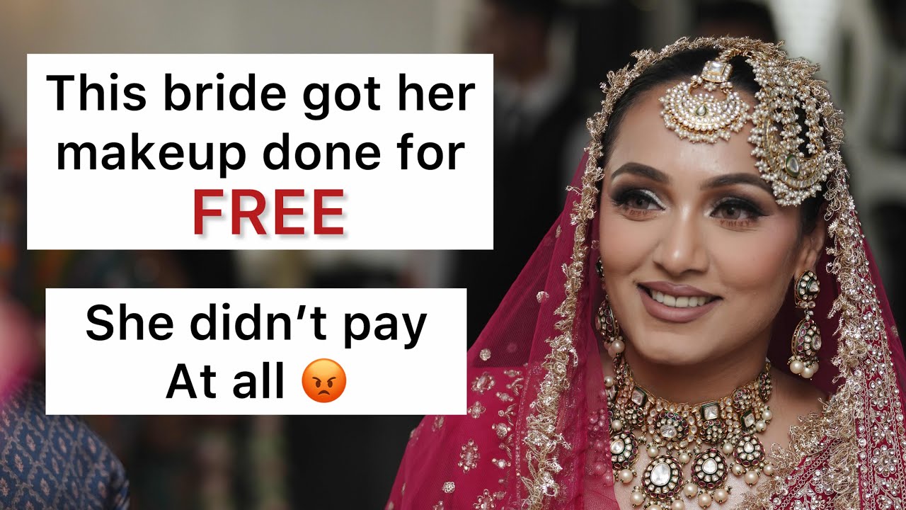 This bride didn’t pay for her makeup 😭😭 Why did she do this ?? 😭😭😡😡 #makeuptutorial #viralbride