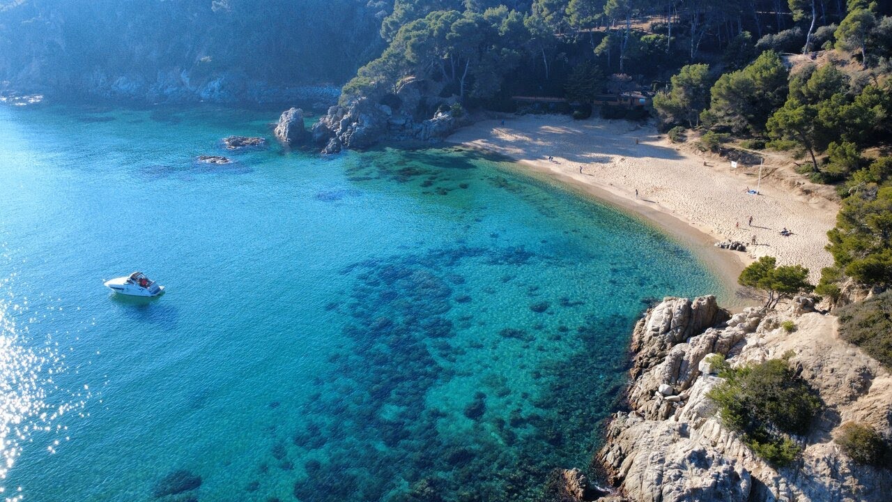 Santa Cristina Beach, Costa Brava 🇪🇸 | Stunning Aerial Views in 4K! 🌊✨